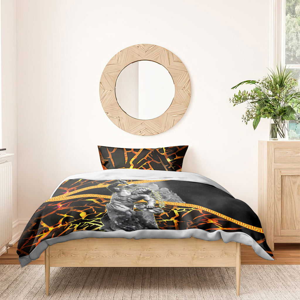 Hephaestus Greek God Bedding Set Ancient Greek Mythology Forge Fire Classical Sculpture Art