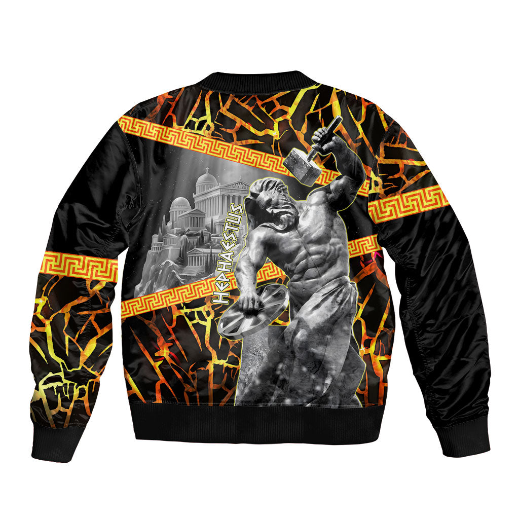 Hephaestus Greek God Bomber Jacket Ancient Greek Mythology Forge Fire Classical Sculpture Art