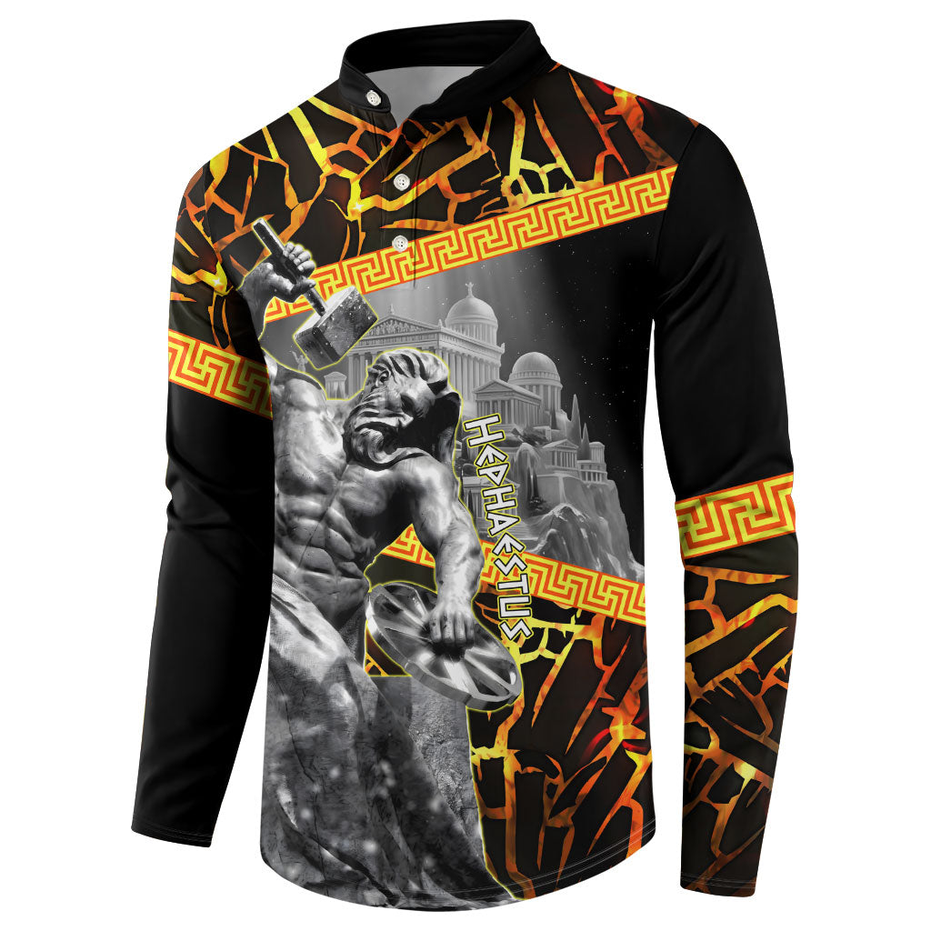 Hephaestus Greek God Button Sweatshirt Ancient Greek Mythology Forge Fire Classical Sculpture Art