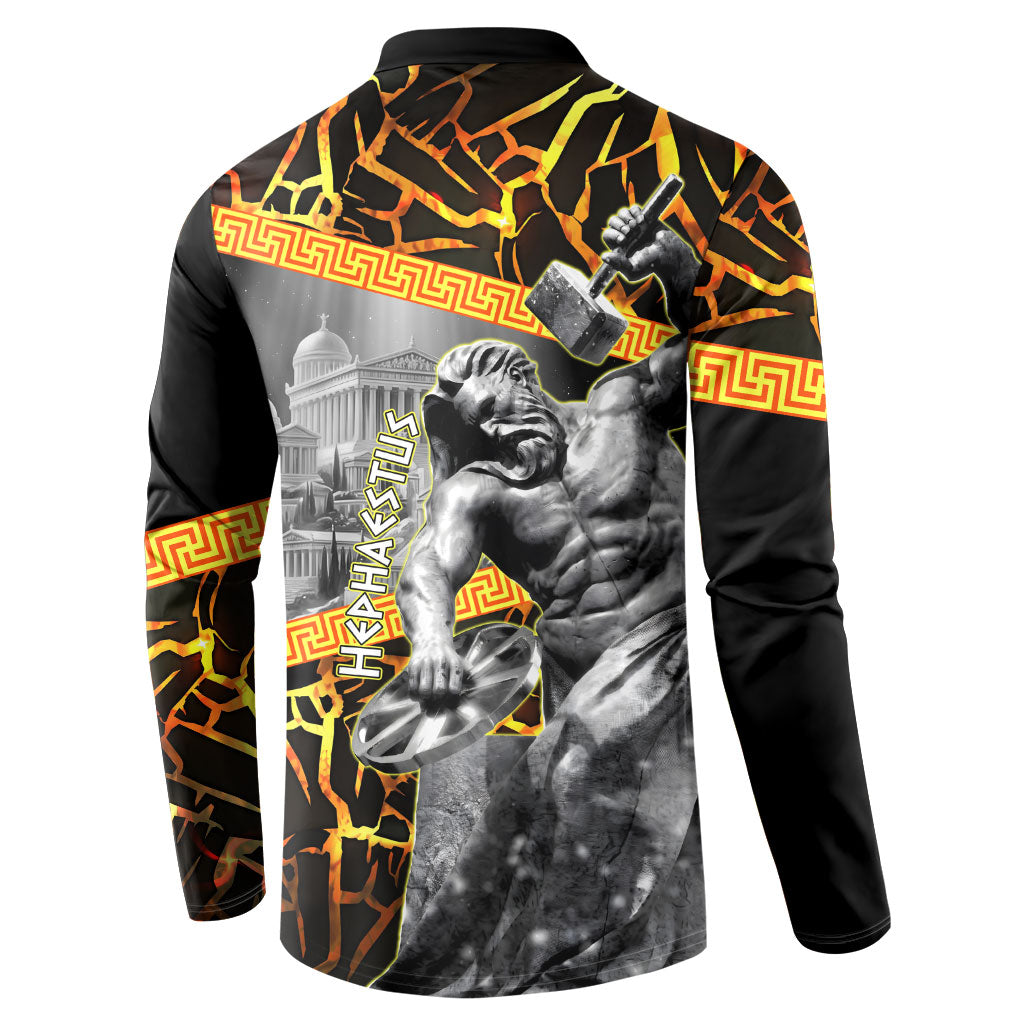 Hephaestus Greek God Button Sweatshirt Ancient Greek Mythology Forge Fire Classical Sculpture Art