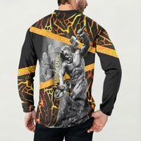 Hephaestus Greek God Button Sweatshirt Ancient Greek Mythology Forge Fire Classical Sculpture Art