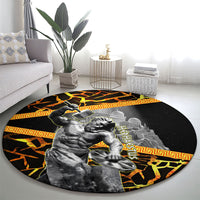 Hephaestus Greek God Round Carpet Ancient Greek Mythology Forge Fire Classical Sculpture Art