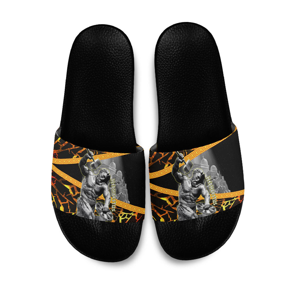 Hephaestus Greek God Slide Sandals Ancient Greek Mythology Forge Fire Classical Sculpture Art