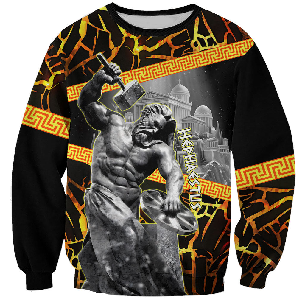 Hephaestus Greek God Sweatshirt Ancient Greek Mythology Forge Fire Classical Sculpture Art