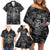 Cowboy Skull Family Matching Off Shoulder Short Dress and Hawaiian Shirt Cowboy Take Me Away - Wonder Print Shop