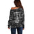 Cowboy Skull Off Shoulder Sweater Cowboy Take Me Away - Wonder Print Shop