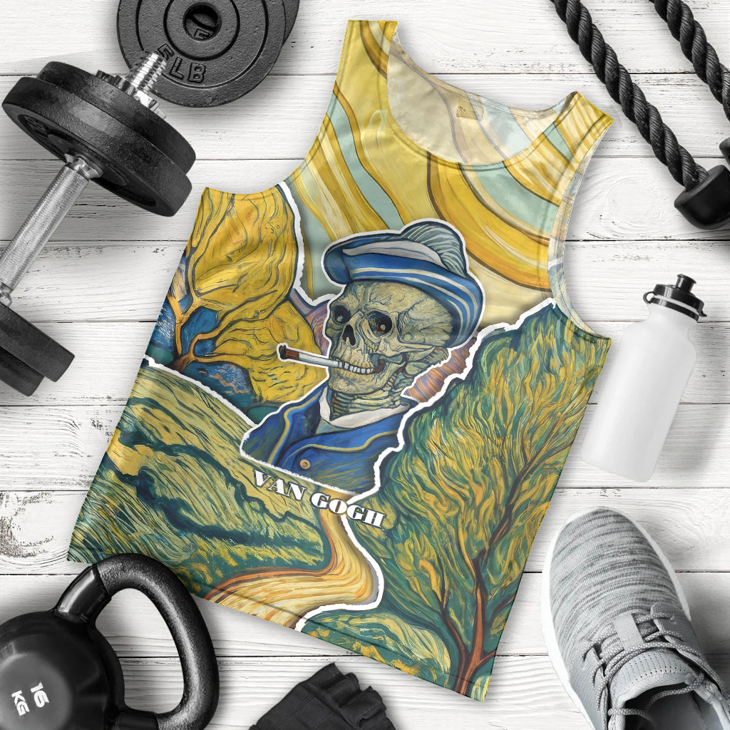 Vincent Van Gogh Skull Men Tank Top - Wonder Print Shop