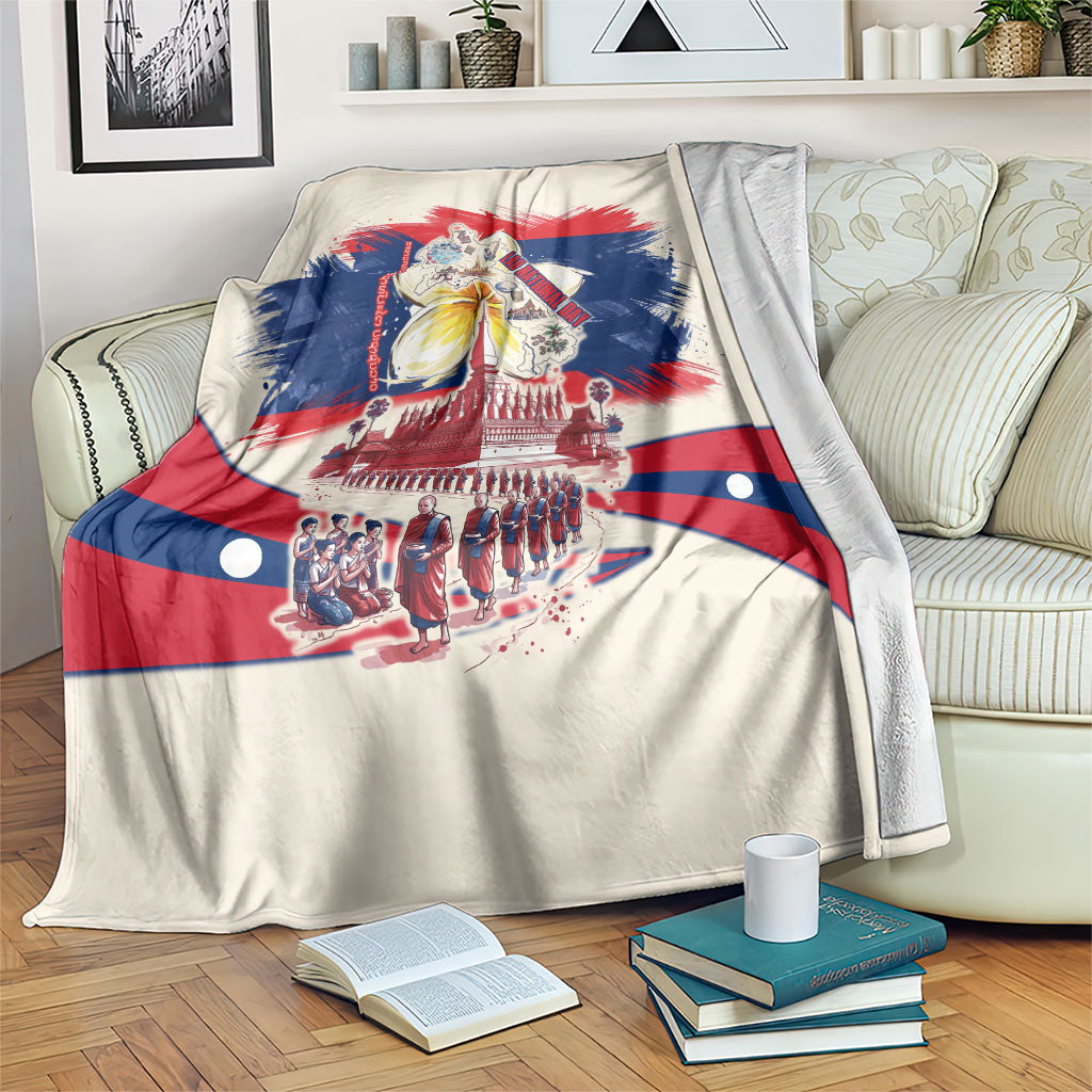 Laos National Day 1975 Blanket Laos Flag Independence Culture Heritage Artwork