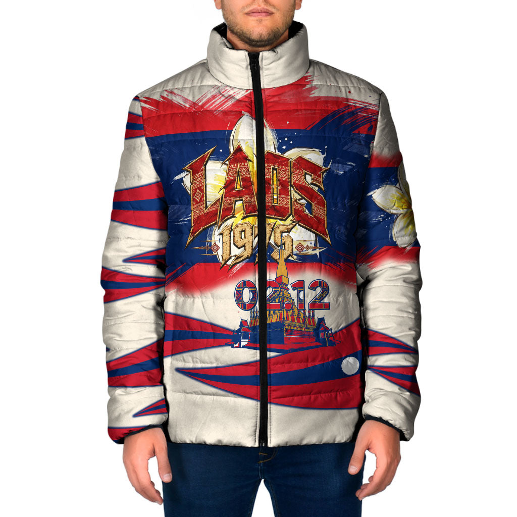 Laos National Day 1975 Padded Jacket Laos Flag Independence Culture Heritage Artwork
