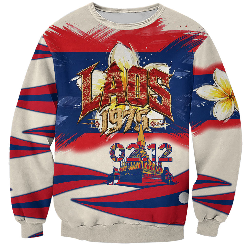 Laos National Day 1975 Sweatshirt Laos Flag Independence Culture Heritage Artwork