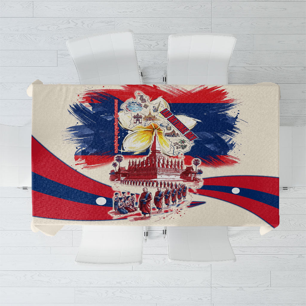 Laos National Day 1975 Tablecloth Laos Flag Independence Culture Heritage Artwork