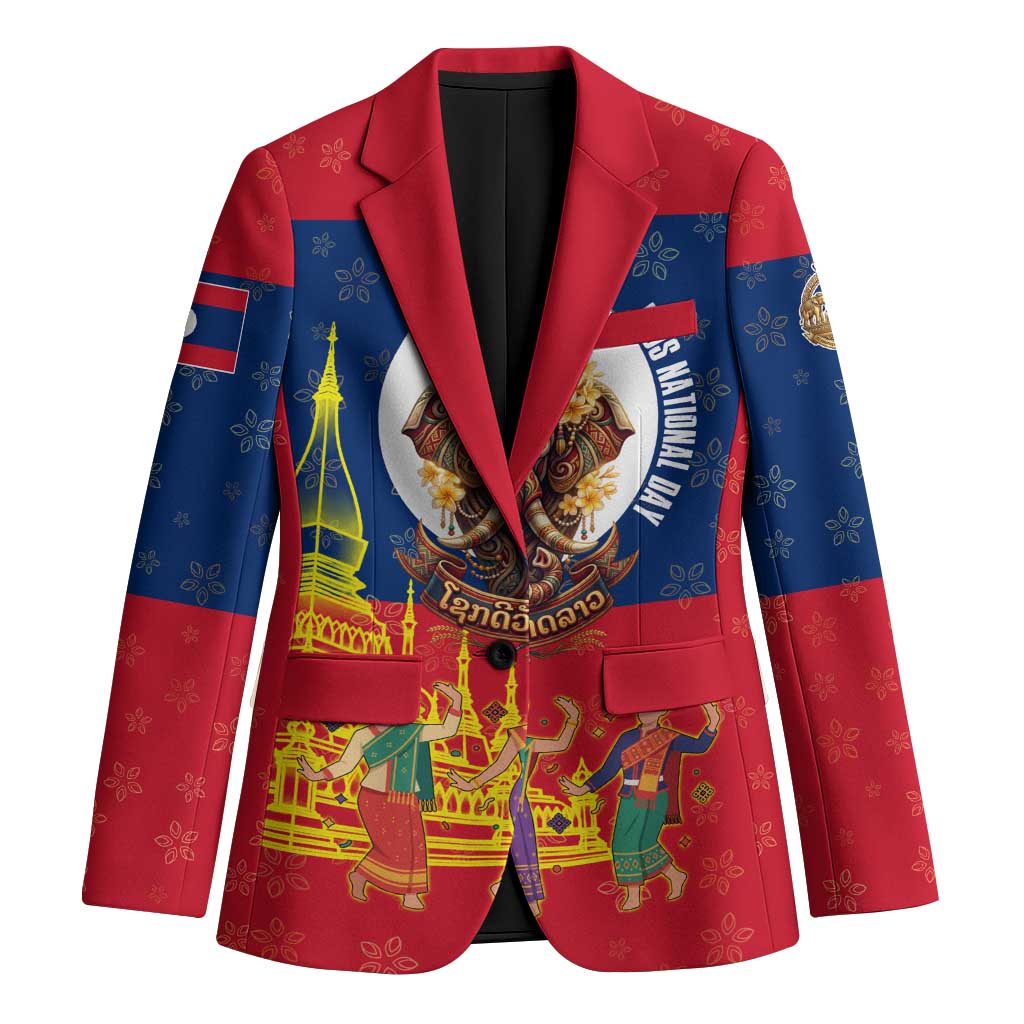Laos National Day Elephant Blazer Laos Flag Traditional Graphic Art Patriotic