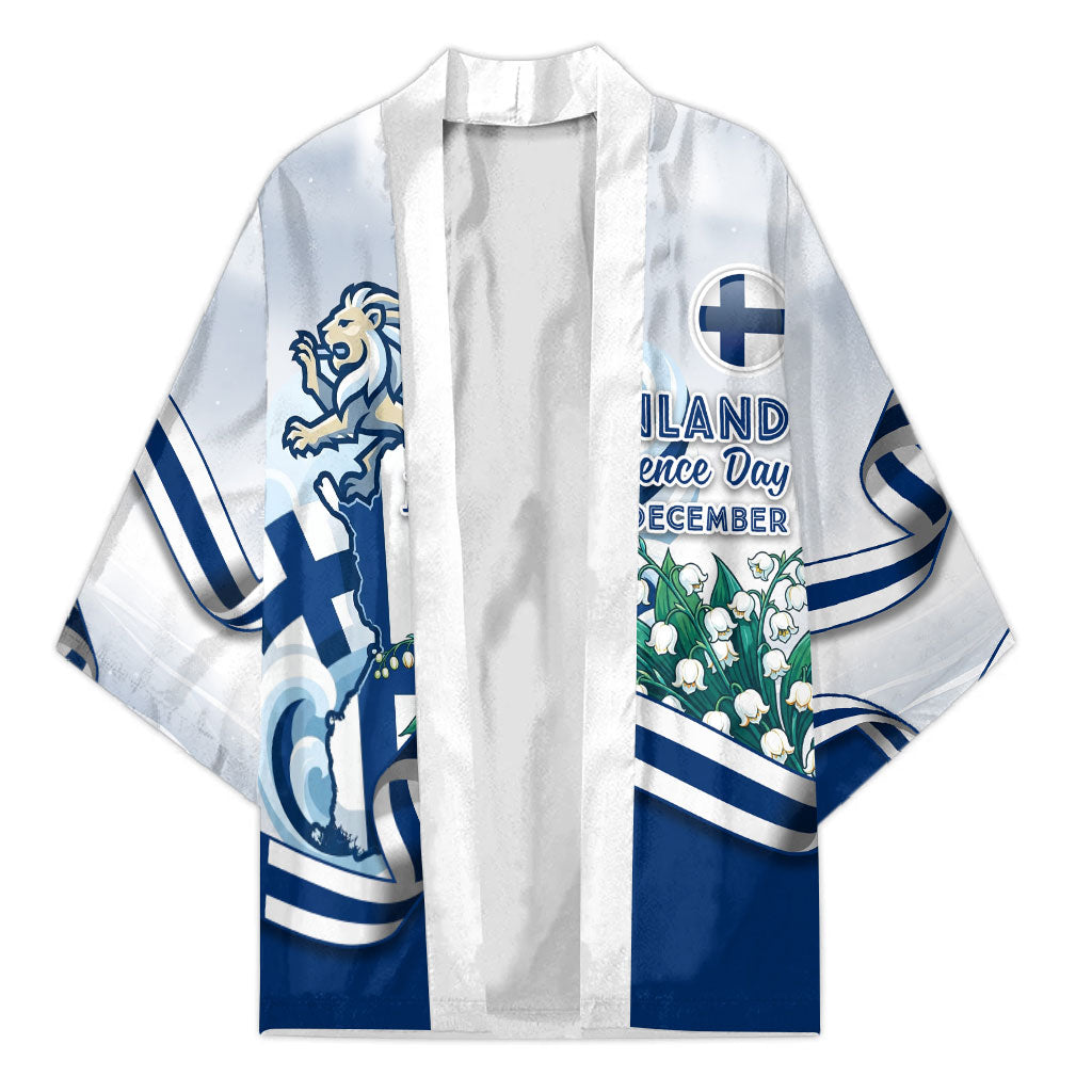 Finland Independence Day Kimono Finnish Flag Crest Swan Helsinki Cathedral Lily Of Valley