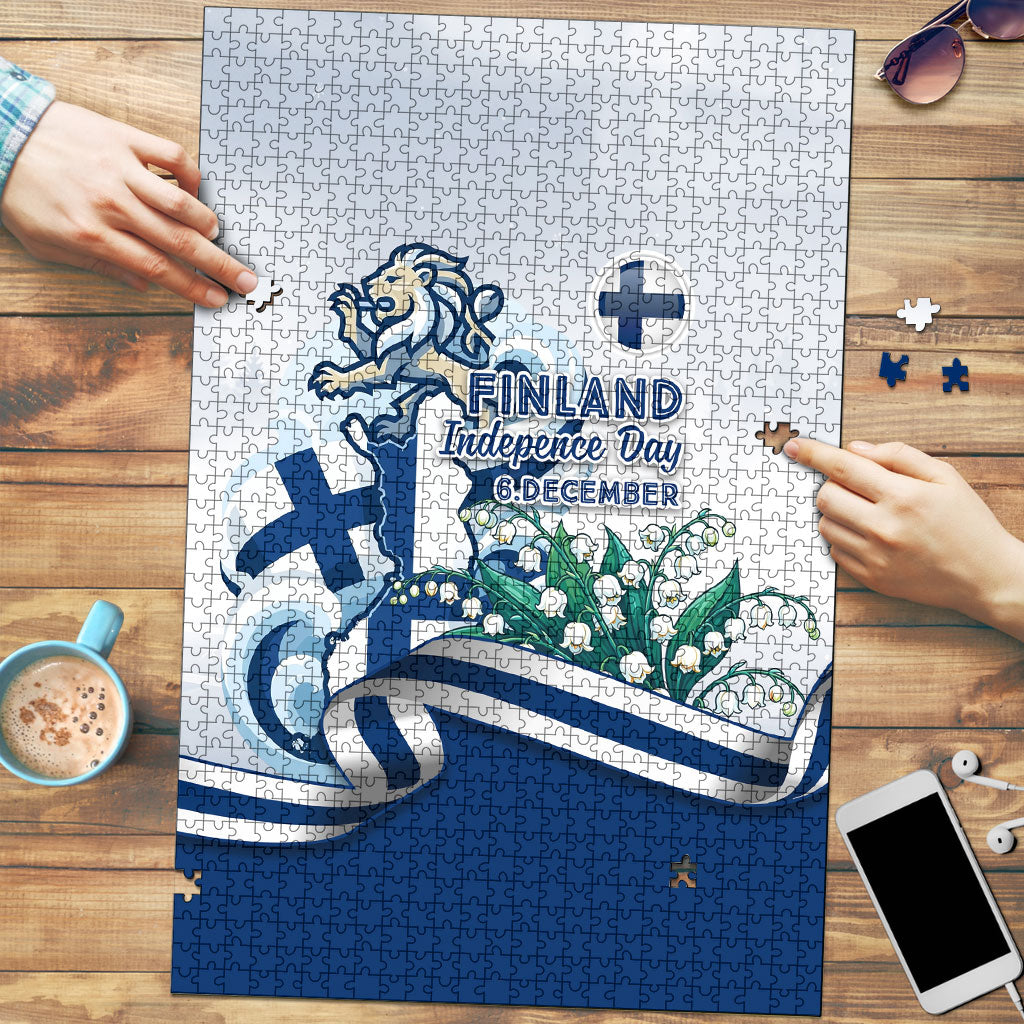 Finland Independence Day Puzzle Finnish Flag Crest Swan Helsinki Cathedral Lily Of Valley