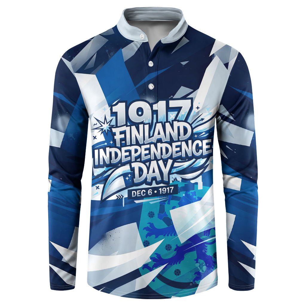 Finland Independence Day Button Sweatshirt Sisu Bear Graphic Born In The North Patriotic
