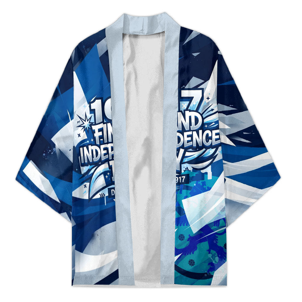 Finland Independence Day Kimono Sisu Bear Graphic Born In The North Patriotic