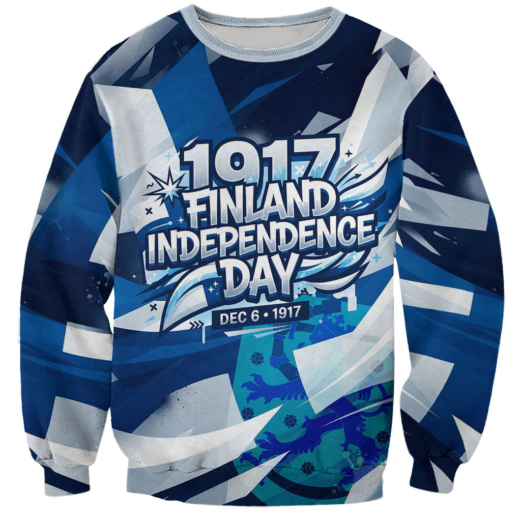 Finland Independence Day Sweatshirt Sisu Bear Graphic Born In The North Patriotic