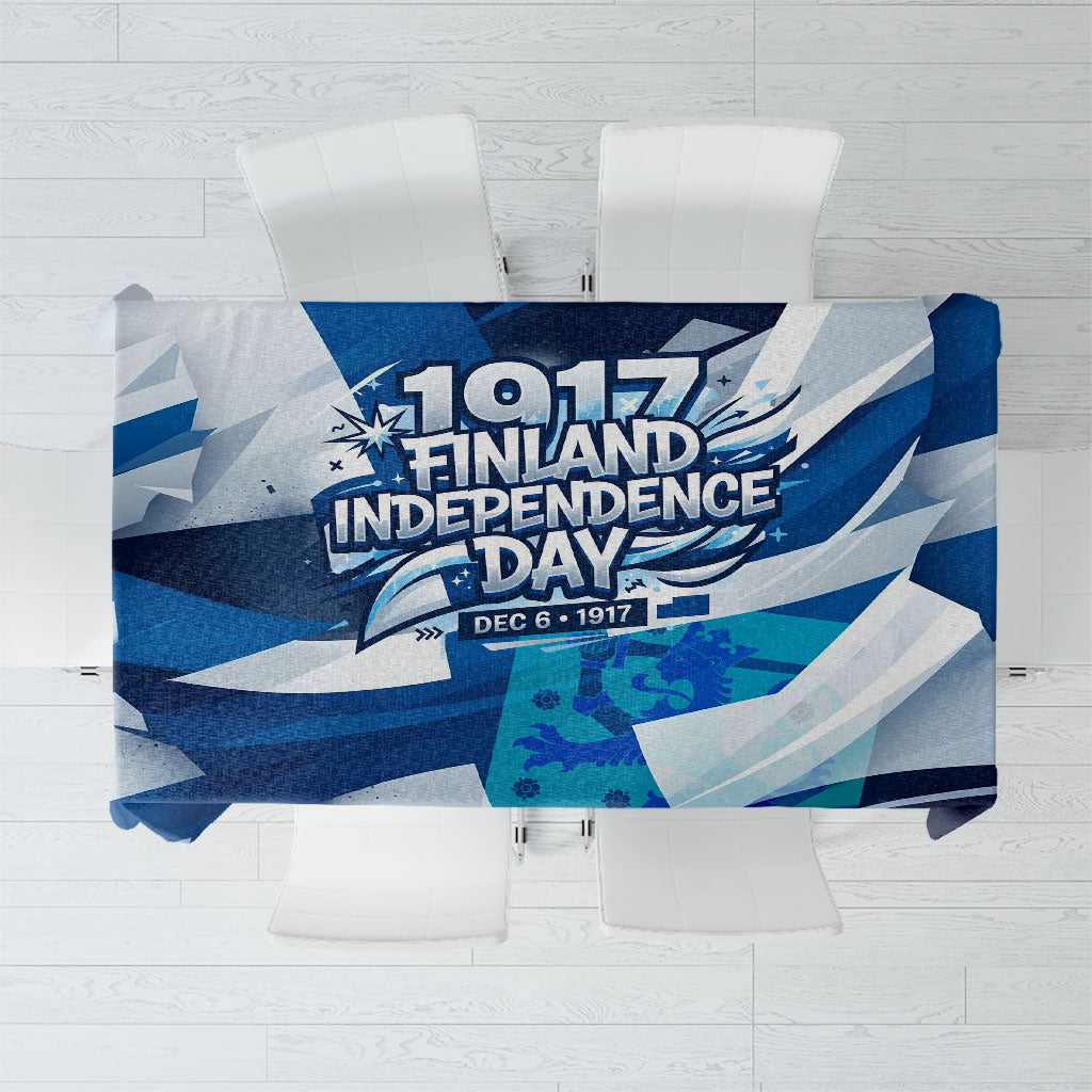 Finland Independence Day Tablecloth Sisu Bear Graphic Born In The North Patriotic