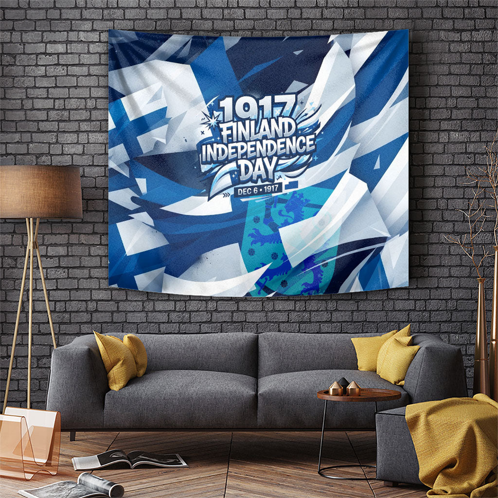 Finland Independence Day Tapestry Sisu Bear Graphic Born In The North Patriotic