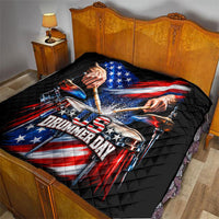 US Drummer Day Quilt American Flag Snare Drum Splash