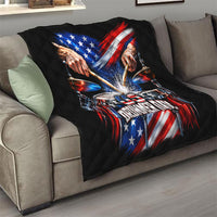 US Drummer Day Quilt American Flag Snare Drum Splash