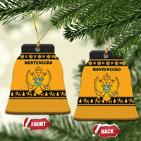 Montenegro Christmas Ceramic Ornament with Gold-Black Theme, Double-Headed Eagle, and Map Motif - Wonder Print Shop