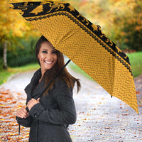Montenegro Christmas Umbrella with Gold-Black Theme, Double-Headed Eagle, and Map Motif - Wonder Print Shop
