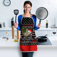 Sloth All I Want For Christmas Apron Xmas Holiday Patterns - Wonder Print Shop