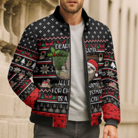 Sloth All I Want For Christmas Bomber Puffer Jacket Xmas Holiday Patterns - Wonder Print Shop