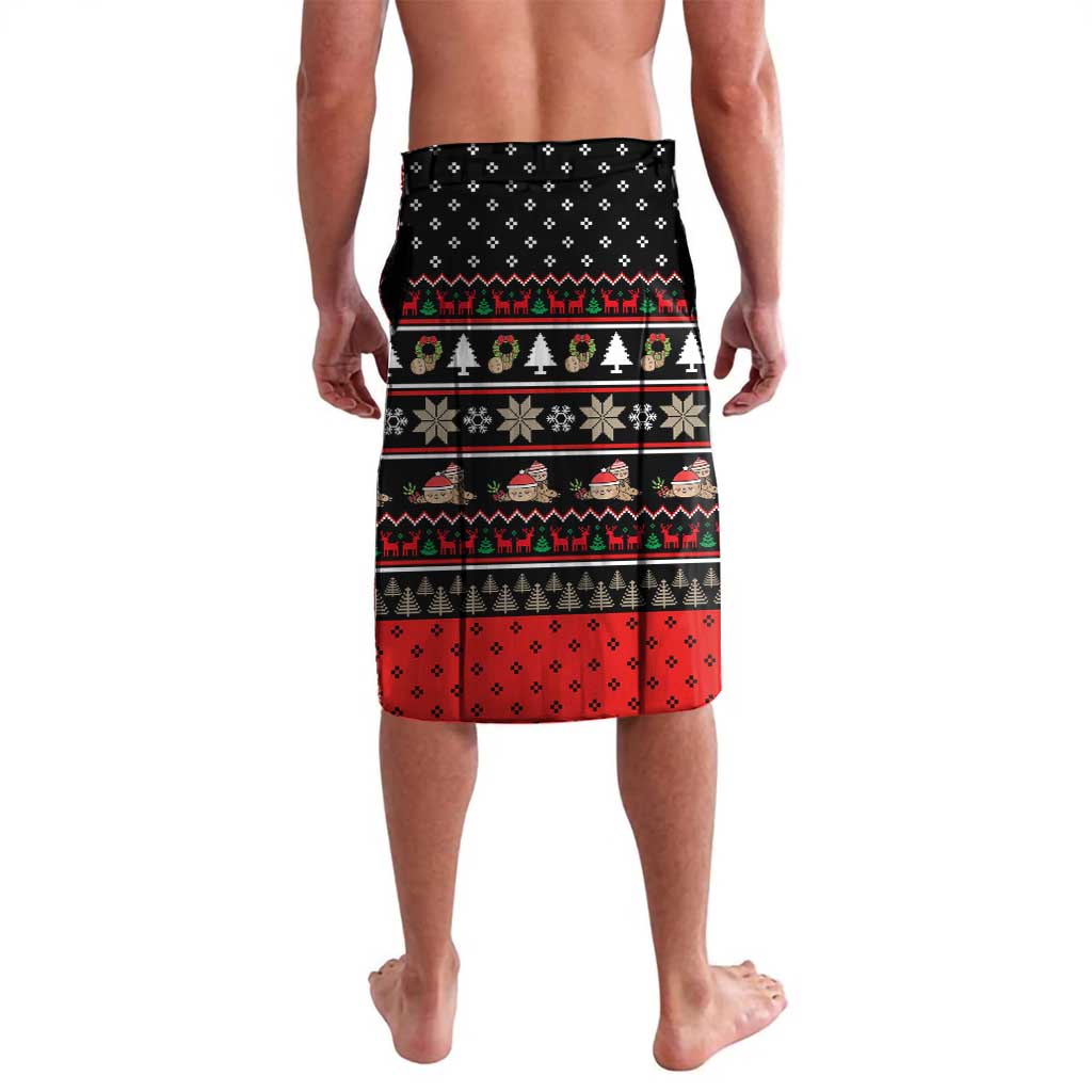Sloth All I Want For Christmas Lavalava Xmas Holiday Patterns - Wonder Print Shop