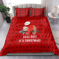 Sloth Chill Out Christmas Bedding Set Xmas Holiday Patterns - Wonder Print Shop