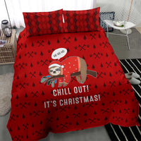 Sloth Chill Out Christmas Bedding Set Xmas Holiday Patterns - Wonder Print Shop