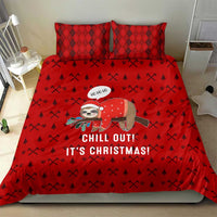 Sloth Chill Out Christmas Bedding Set Xmas Holiday Patterns - Wonder Print Shop
