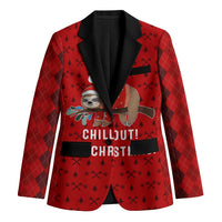 Sloth Chill Out Christmas Blazer Xmas Holiday Patterns - Wonder Print Shop