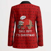 Sloth Chill Out Christmas Blazer Xmas Holiday Patterns - Wonder Print Shop