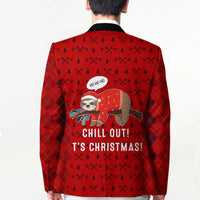 Sloth Chill Out Christmas Blazer Xmas Holiday Patterns - Wonder Print Shop