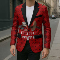Sloth Chill Out Christmas Blazer Xmas Holiday Patterns - Wonder Print Shop