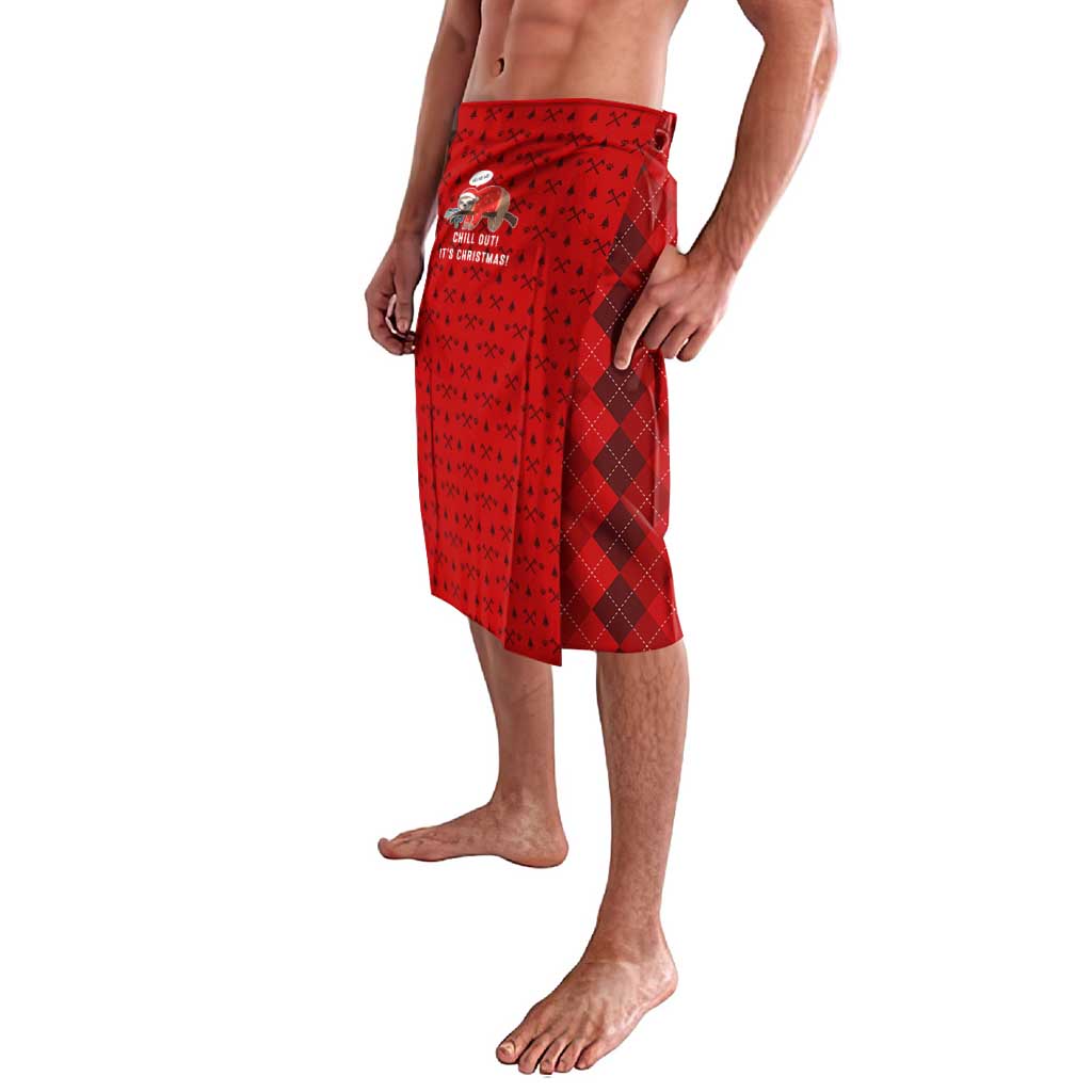 Sloth Chill Out Christmas Lavalava Xmas Holiday Patterns - Wonder Print Shop