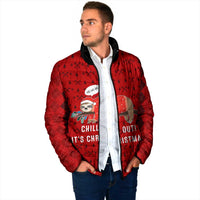 Sloth Chill Out Christmas Padded Jacket Xmas Holiday Patterns - Wonder Print Shop