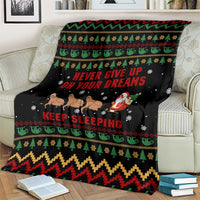 Sloth Keep Sleeping Christmas Blanket Xmas Holiday Patterns - Wonder Print Shop