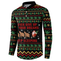 Sloth Keep Sleeping Christmas Button Sweatshirt Xmas Holiday Patterns - Wonder Print Shop
