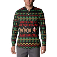 Sloth Keep Sleeping Christmas Button Sweatshirt Xmas Holiday Patterns - Wonder Print Shop