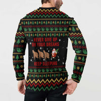 Sloth Keep Sleeping Christmas Button Sweatshirt Xmas Holiday Patterns - Wonder Print Shop