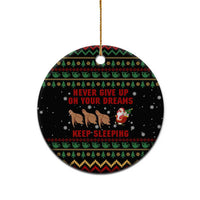 Sloth Keep Sleeping Christmas Ceramic Ornament Xmas Holiday Patterns - Wonder Print Shop