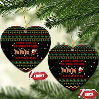 Sloth Keep Sleeping Christmas Ceramic Ornament Xmas Holiday Patterns - Wonder Print Shop