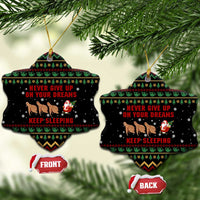 Sloth Keep Sleeping Christmas Ceramic Ornament Xmas Holiday Patterns - Wonder Print Shop