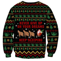 Sloth Keep Sleeping Christmas Sweatshirt Xmas Holiday Patterns - Wonder Print Shop