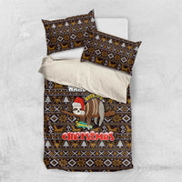 Sloth Wake Me Up Christmas Bedding Set Xmas Holiday Patterns - Wonder Print Shop