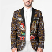 Sloth Wake Me Up Christmas Blazer Xmas Holiday Patterns - Wonder Print Shop