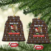 Sloth Wake Me Up Christmas Ceramic Ornament Xmas Holiday Patterns - Wonder Print Shop